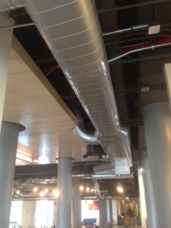 Ducts for commercial air conditioners in Oklahoma City's downtown